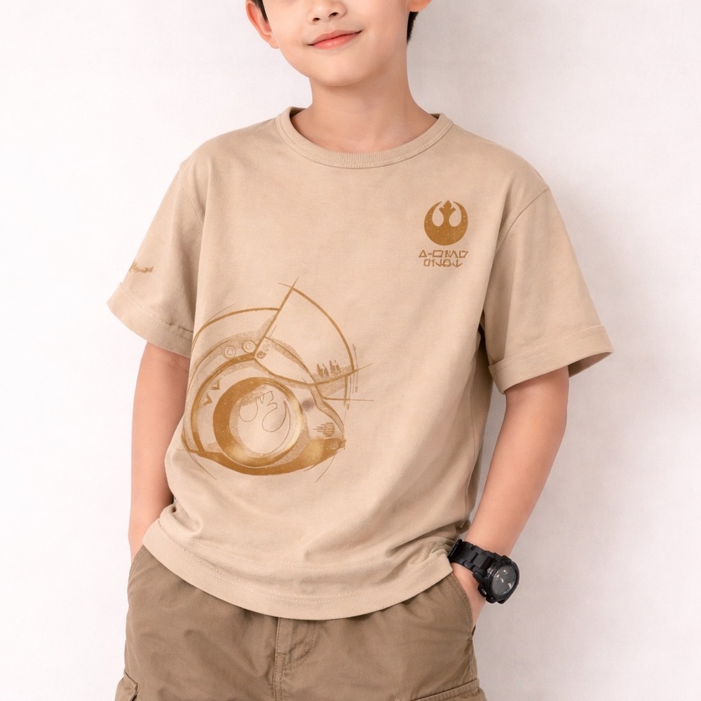 Kids Beige Star Wars  Graphic T-Shirt